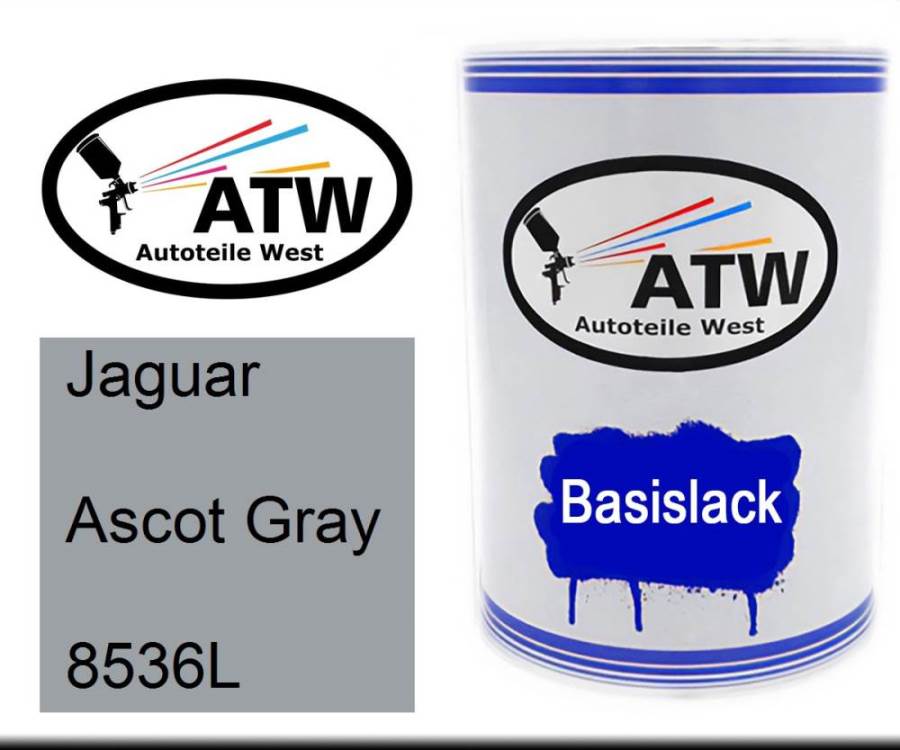 Jaguar, Ascot Gray, 8536L: 500ml Lackdose, von ATW Autoteile West.